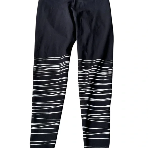 Old Navy Black Striped Women's Leggings - Picture 2 of 6